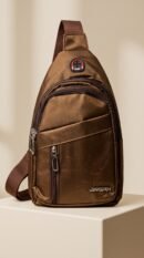 Brown Leather Sling Bag