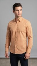 Checked Casual Shirt in orange check