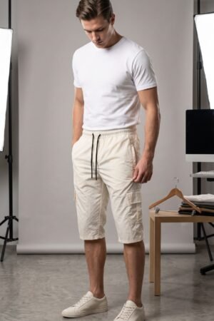 Cotton Cargo Shorts - 3 Quarter