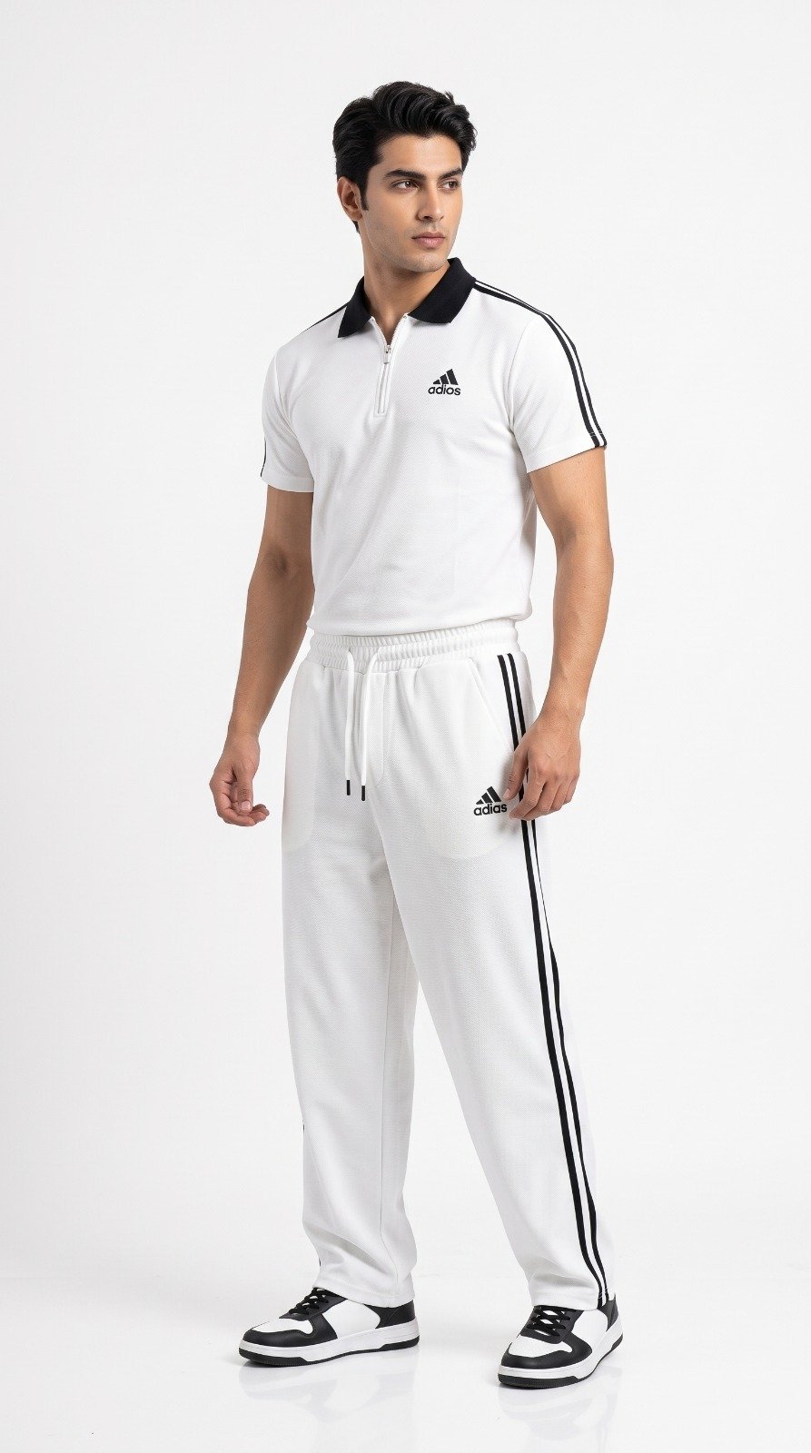 Elite Polo Tracksuit in white