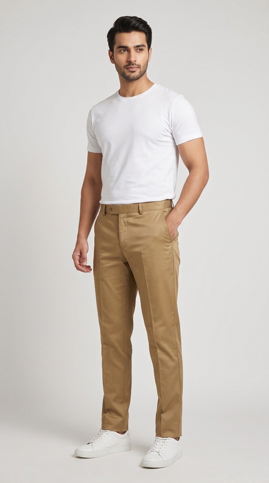 Formal Dress Pant in khaki, third view