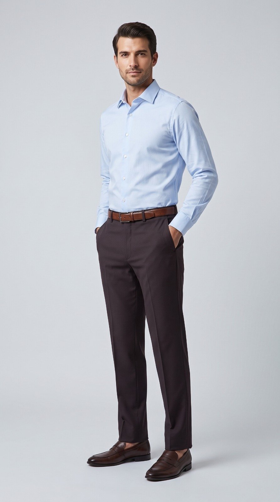 Imported Dress Pant in plum, second view