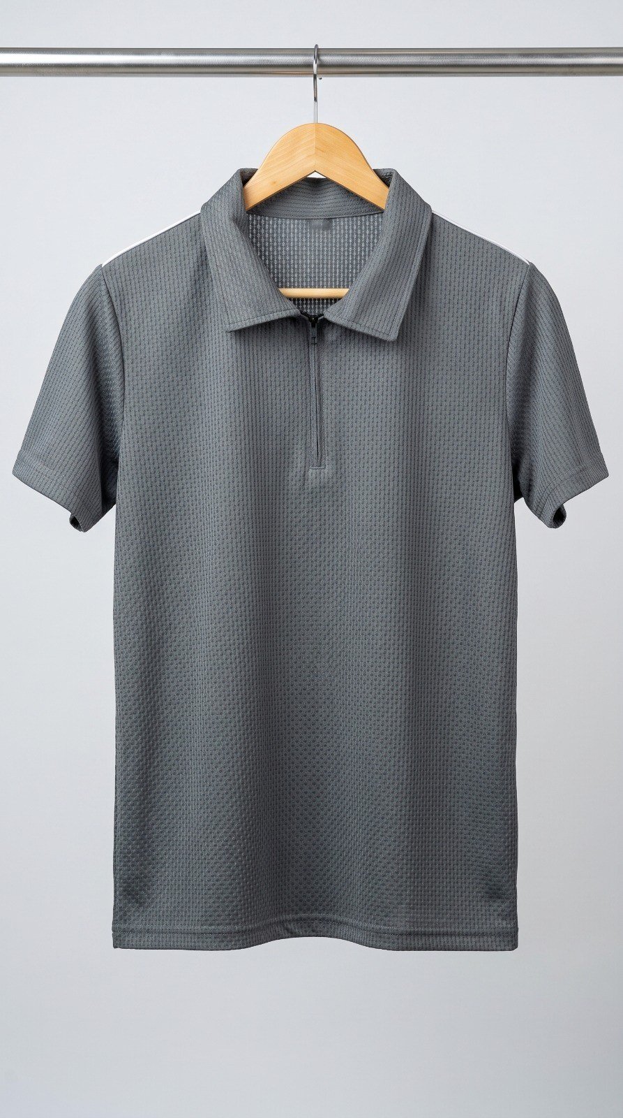 Imported Zipper Polo - Shoulder White Pipe - Image 8