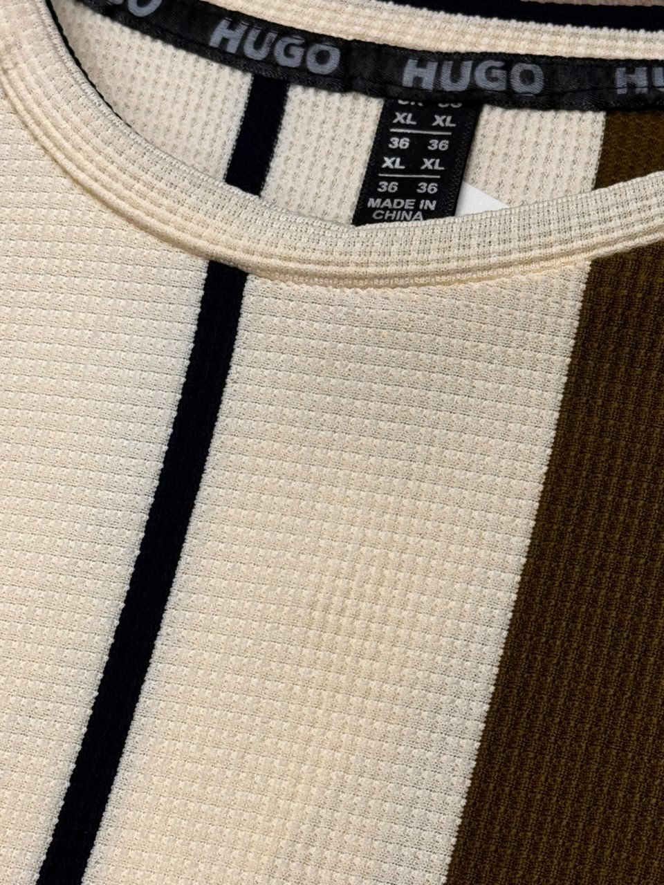 Old Money Striped Tee, fabric close-up