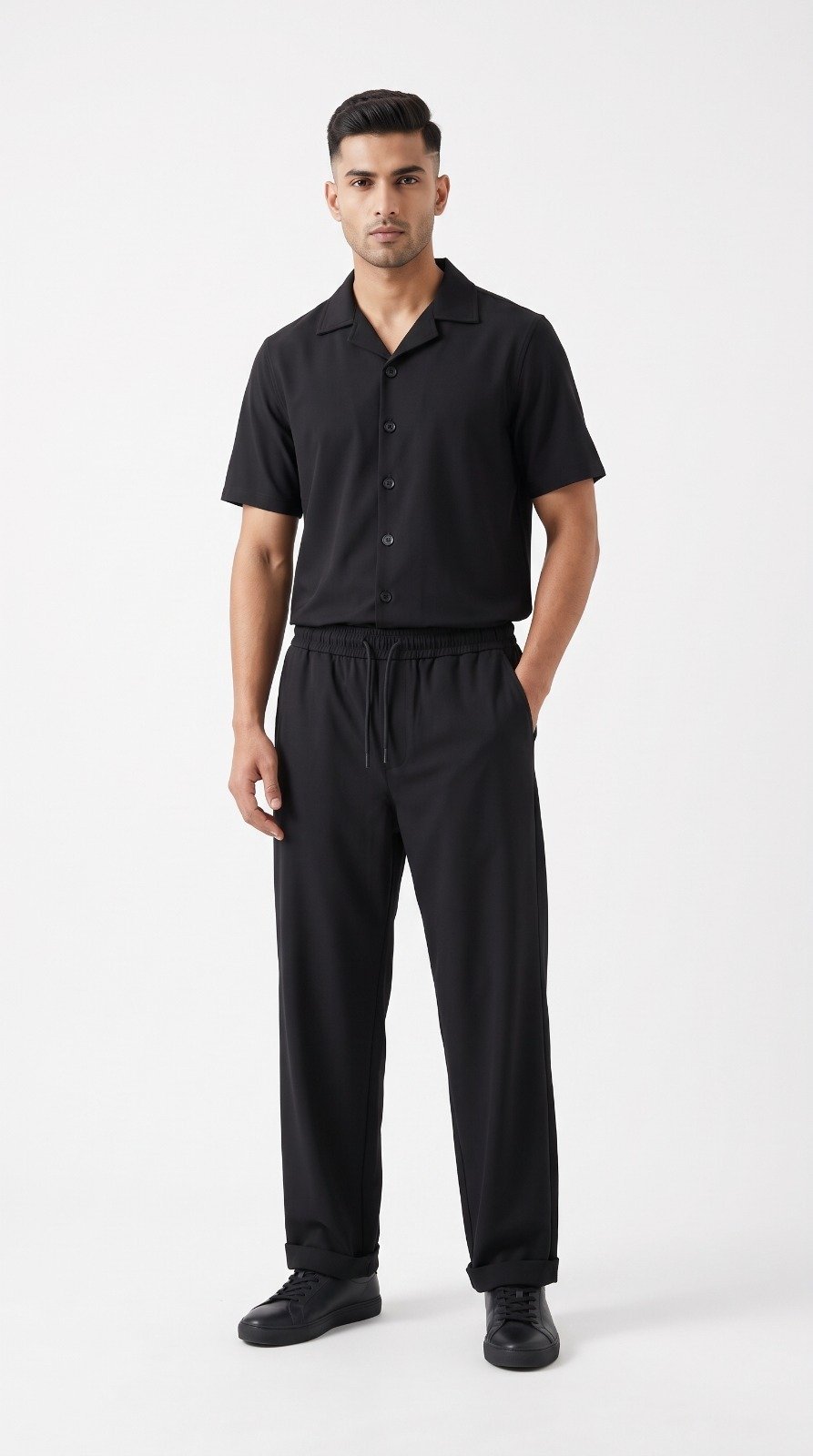 Imported Safari Suit (High GSM) in black