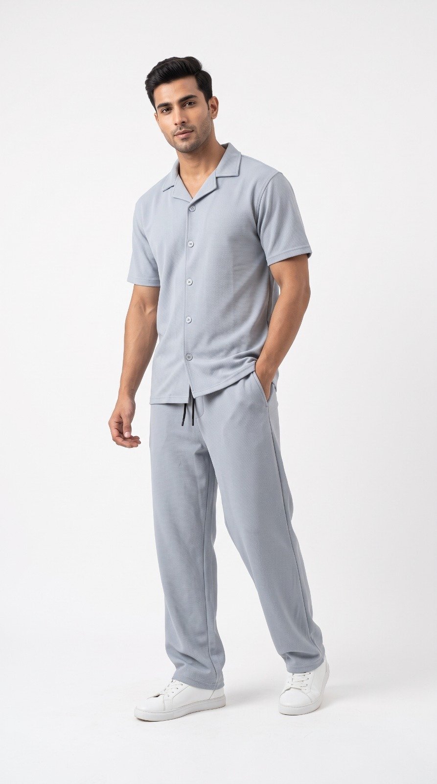 Imported Safari Suit (High GSM) in powder blue