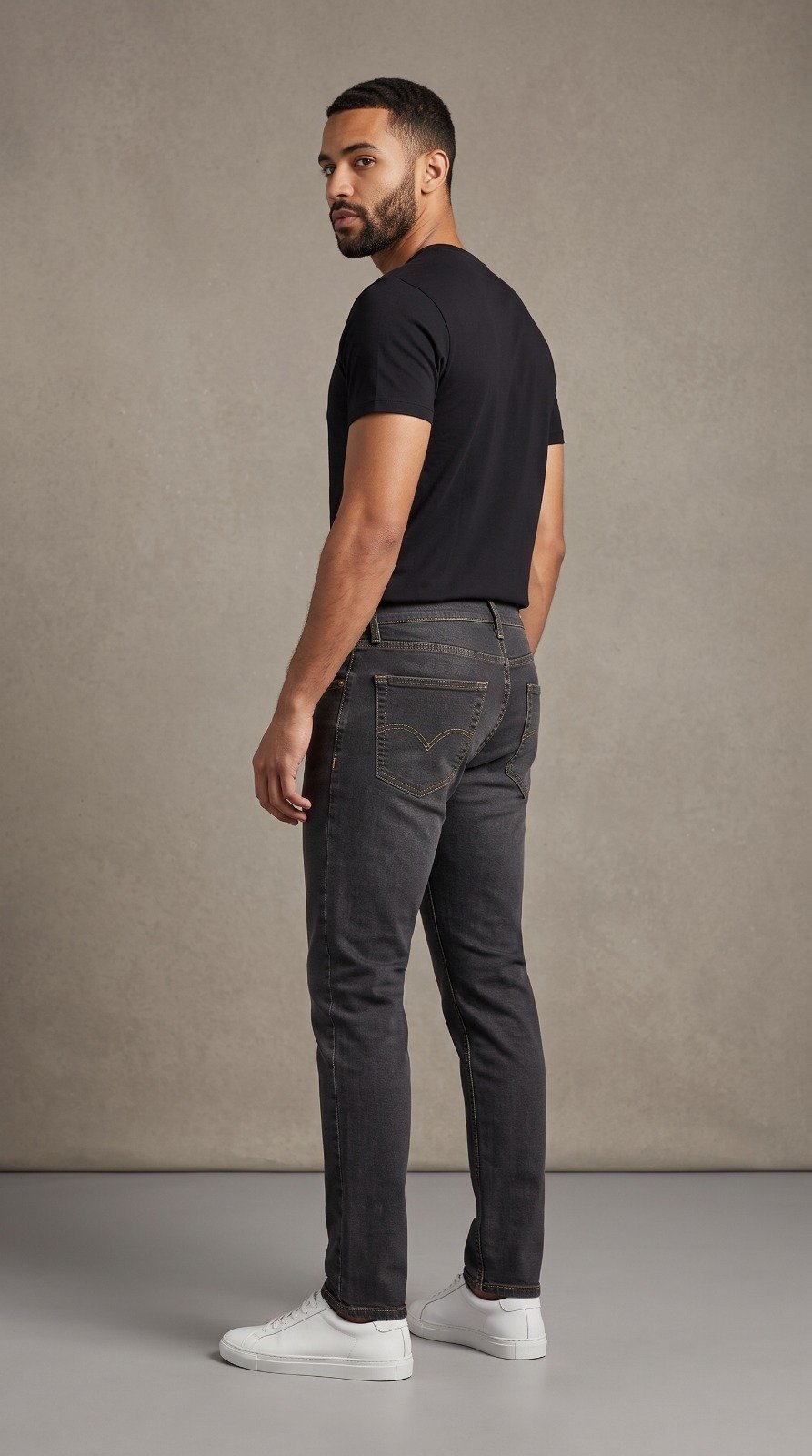 Straight Fit Jeans in charcoal, second view