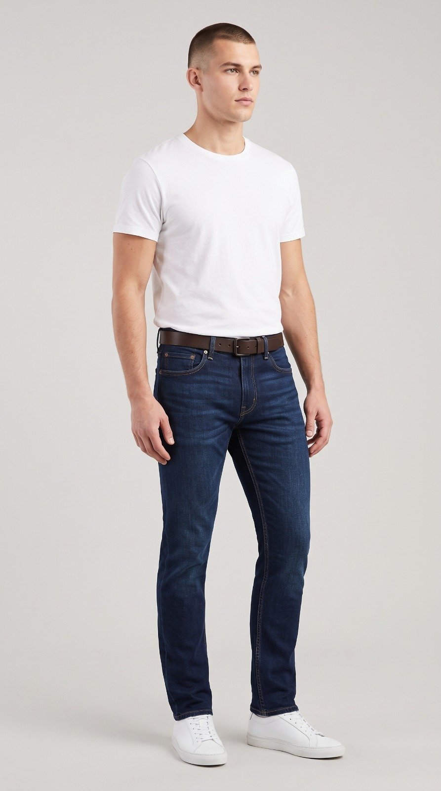 Straight Fit Jeans in dark blue, second view