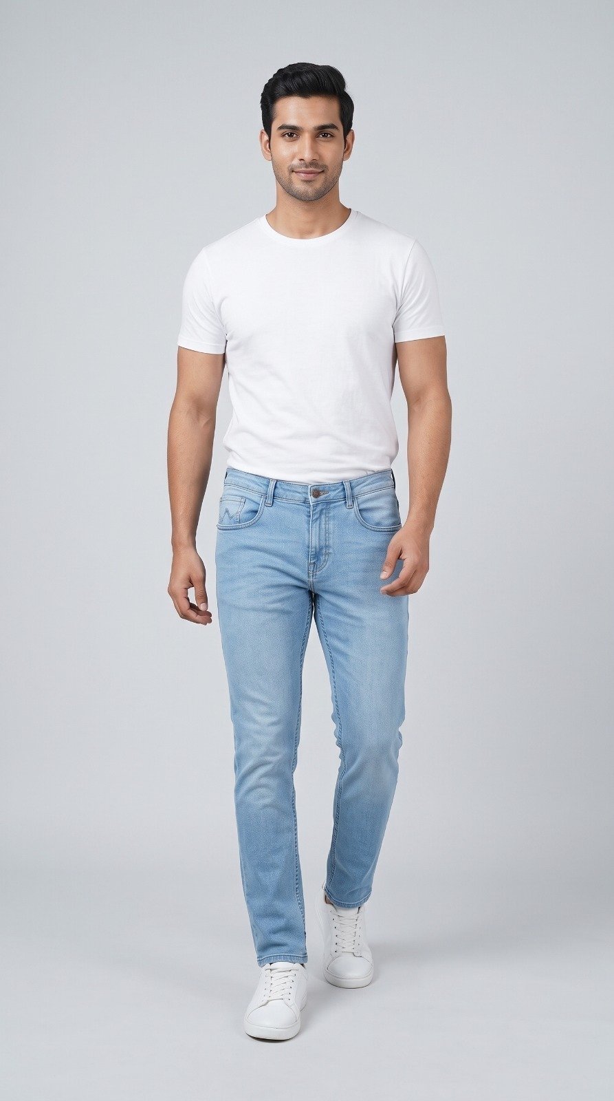 Straight Fit Jeans in light blue, fifth view